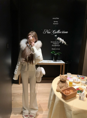 NSS COLLECTION “甜甜妹宝”巨爱！三色毛领羽绒服收腰连帽外套