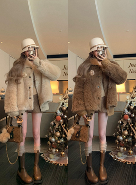 NSS COLLECTION 本期巨爱!保暖毛毛外套高级感托卡宽松环保皮草冬