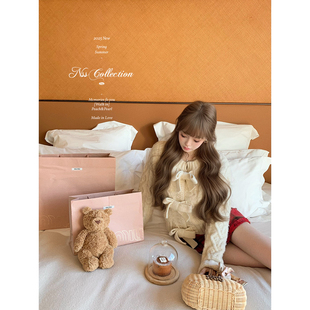 NSS COLLECTION “京都美奈” 蝴蝶结麻花毛衣女早春设计感针织衫