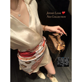 NSS 裙短裙小众v领白色连衣裙 质感醋酸衬衫 COLLECTION 玫瑰feel