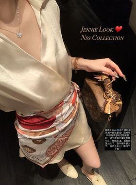 NSS COLLECTION 玫瑰feel~ 质感醋酸衬衫裙短裙小众v领白色连衣裙