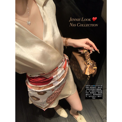 NSSCOLLECTION质感醋酸衬衫裙