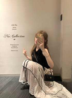 NSS COLLECTION“美神降临”纯欲白月光蕾丝半裙女氛围感百搭长裙