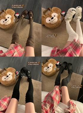 NSS COLLECTION 被问好久的过膝袜来啦 春秋拼接袜子竖条纹长筒袜