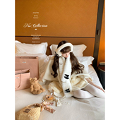 嗲嗲兔 NSS COLLECTION 冬日圆领气质百搭毛呢高克重羊驼毛大衣