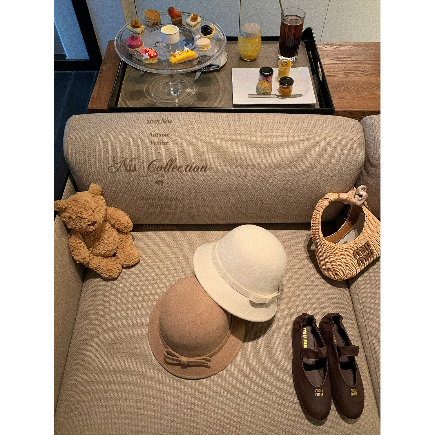 NSS COLLECTION 搭了一整期的日杂羊毛帽蝴蝶结气质礼帽圆顶帽子