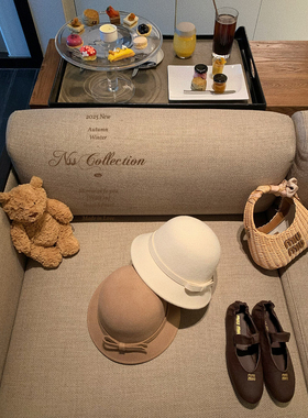 NSS COLLECTION 搭了一整期的日杂羊毛帽蝴蝶结气质礼帽圆顶帽子