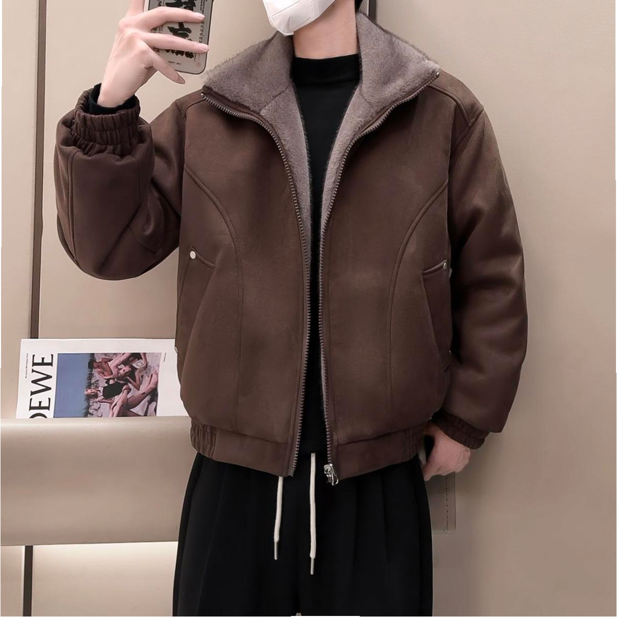 2025加绒加厚防风座山雕F21P135，男装卫衣，电商A312