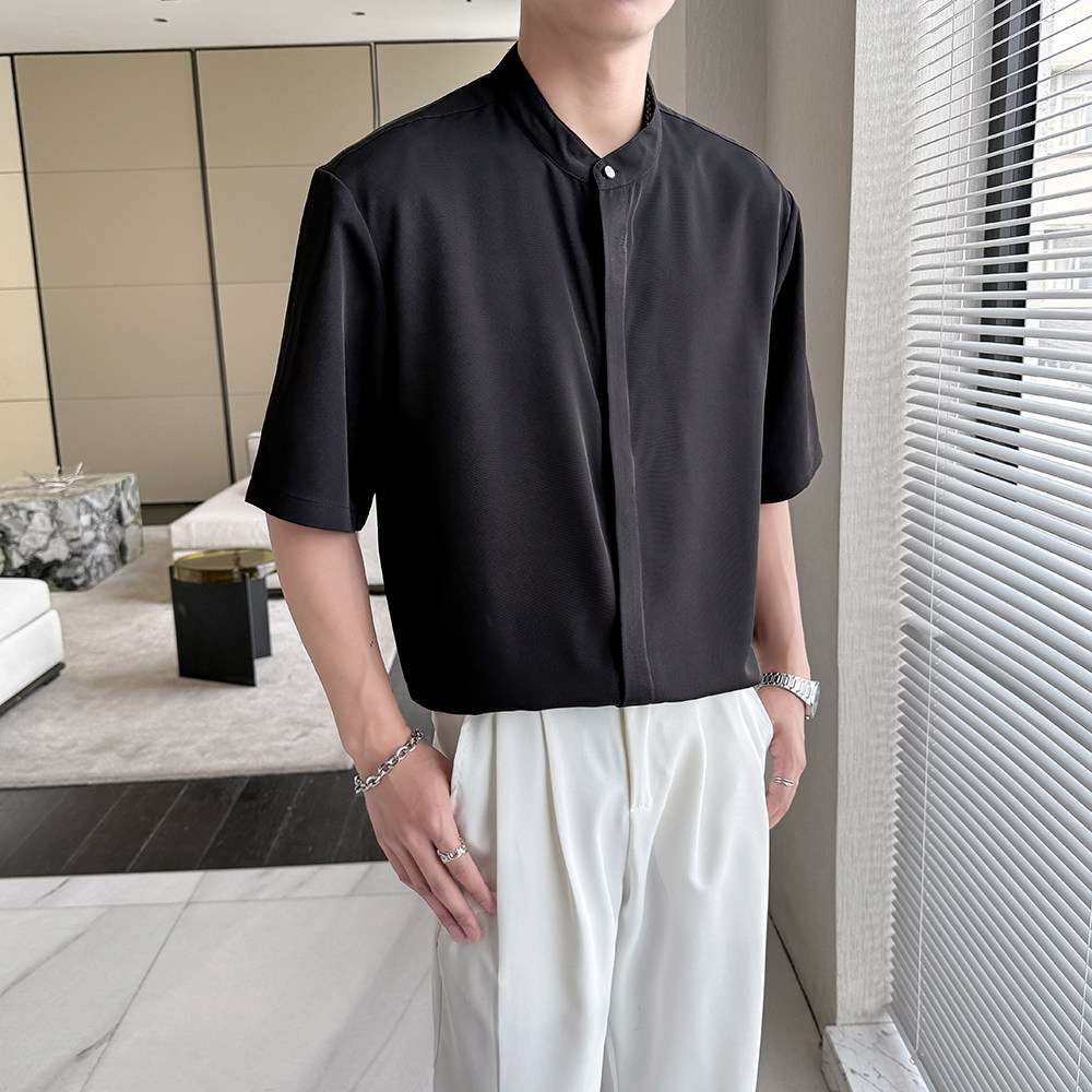 百象薰香防蚊夏季薄款冰丝短袖衬衫5821P55,男装T恤,电商A312