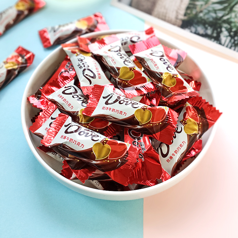 德芙巧克力4.5g丝滑牛奶口味小粒排块散装结婚庆喜糖果零食品年货