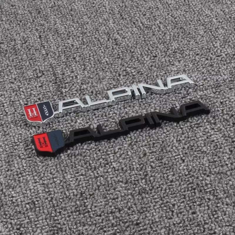 适用阿尔宾娜ALPINA英文车标贴宝马改装运动金属字母标后尾箱标志