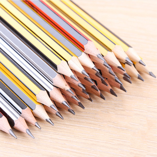 晨光文具2B铅笔HB木杆2比六角三角圆柱形小学生儿童写字木头铅笔