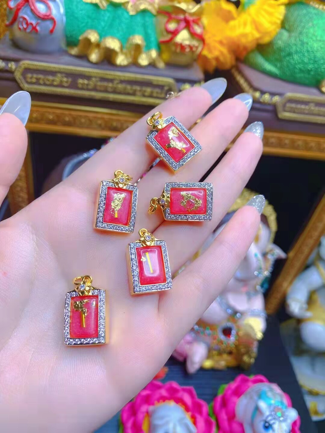 泰国佛牌 真品 泰国特色手工艺吊坠 吊链 aj温 法拉利膏 粉色特价