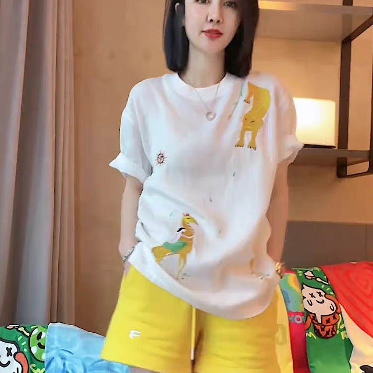 休闲运动套装女夏季宽松短袖短裤