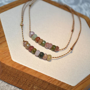 款 有韵味 原创复古气质迷你玛瑙珠巨细手绳手链脚链 慢 从前