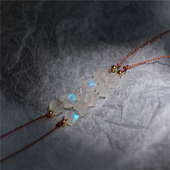 溪 明月 天然蓝月光 一 小仙女日系 迷你气质极细简约手链手绳