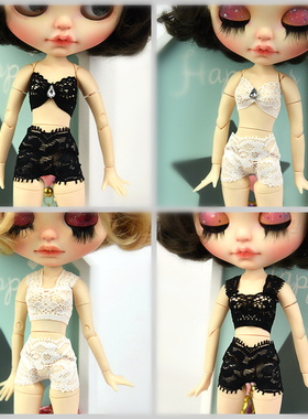 小布blythe azone专用尺寸 丽佳licca唐果娃娃衣服装蕾丝内衣内裤