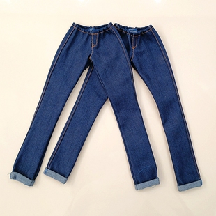 60cm娃娃衣服装 3分心怡娃娃bjd 三分叶罗丽SD 凯蒂KD 微弹牛仔裤