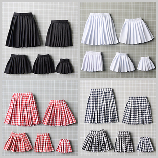 60厘米3分ob24分6分BJD短裙30cm胖娃衣服六分小布JK格子百褶裙子