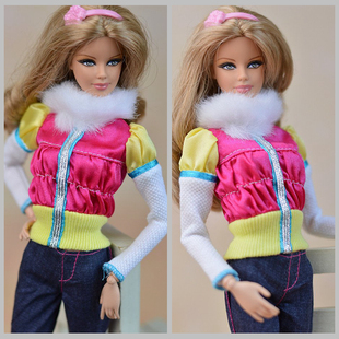 特价 30cm娃娃衣服装 冬装外套长裤短裤可儿欣妍心怡小布 套装