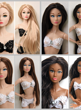 超模娃娃 12关节体白肌超白肌换装公主fr娃娃普肌日烧黑肌6分素体