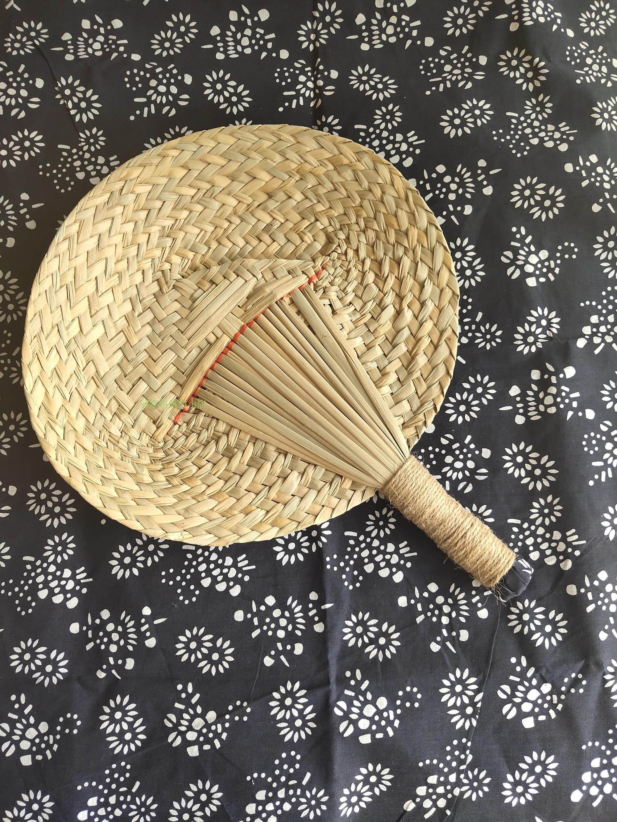 蒲扇老式夏季手摇编织大号圆形宝宝驱蚊手工蒲草幼儿园古风纳凉扇