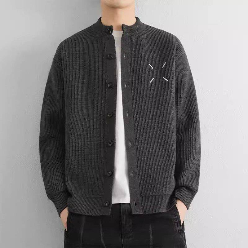 仓树一石春秋季针织开衫外套男士高级感品质上衣男装毛衣外穿休闲