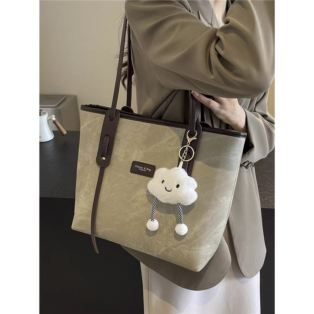 香港IT HKins单肩大包包女2025新款时尚休闲简约大容量通勤托特包