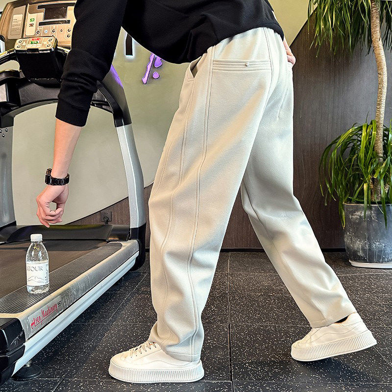 仓树一石潮牌高级感抗皱直筒休闲裤男春秋季新款时尚卫裤阔腿裤子