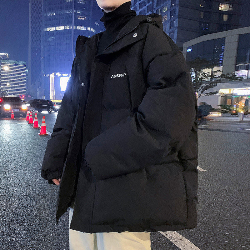 仓树一石联名潮牌2026冬季新款加厚轻薄棉服男面包服外套棉衣情侣
