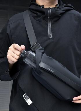 德国男士胸包斜挎包运动腰包单肩包休闲通勤高端时尚潮流骑行背包