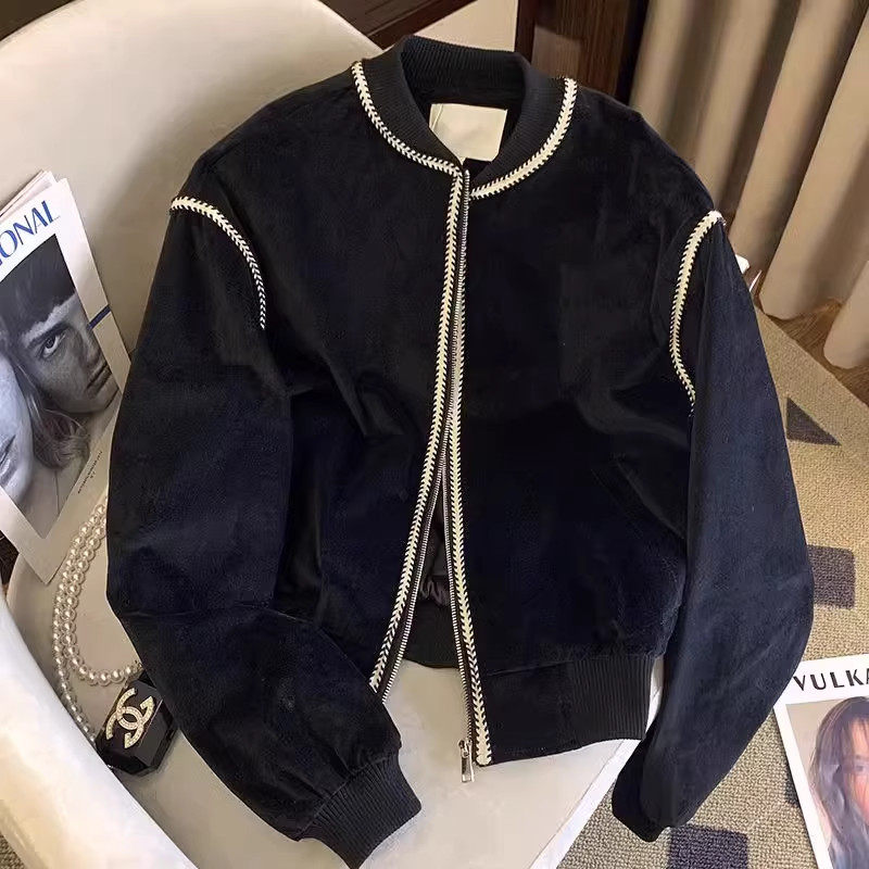 仓树一石秋冬美式痞帅棒球服男士潮牌新款时尚百搭设计感夹克外套