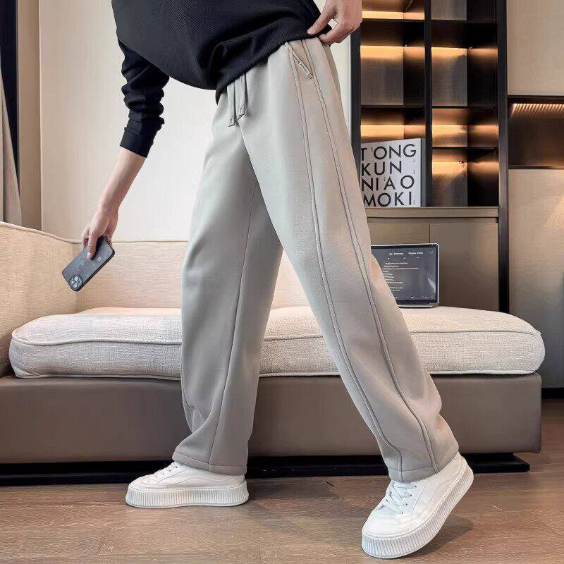 仓树一石潮牌弯刀痞帅休闲裤卫裤男春秋款宽松时尚百搭直筒裤裤子