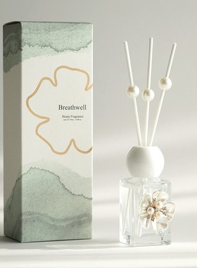 ZOLAND无火纯白珍珠藤条香薰Breathwell精致酒店家居装饰熏香酒店