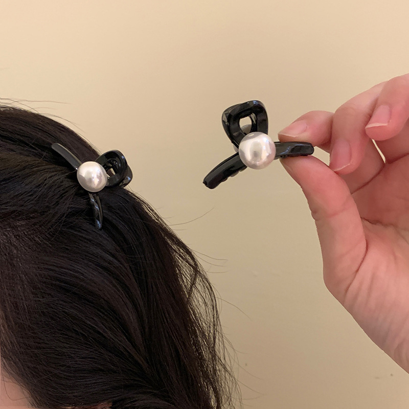 有花才浪漫珍珠小抓夹女2025年新款气质刘海夹公主头发夹半扎发夹