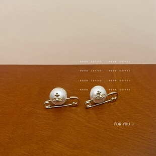 西太后土星珍珠创意别针耳丁个性小众回形针气质耳环耳饰女