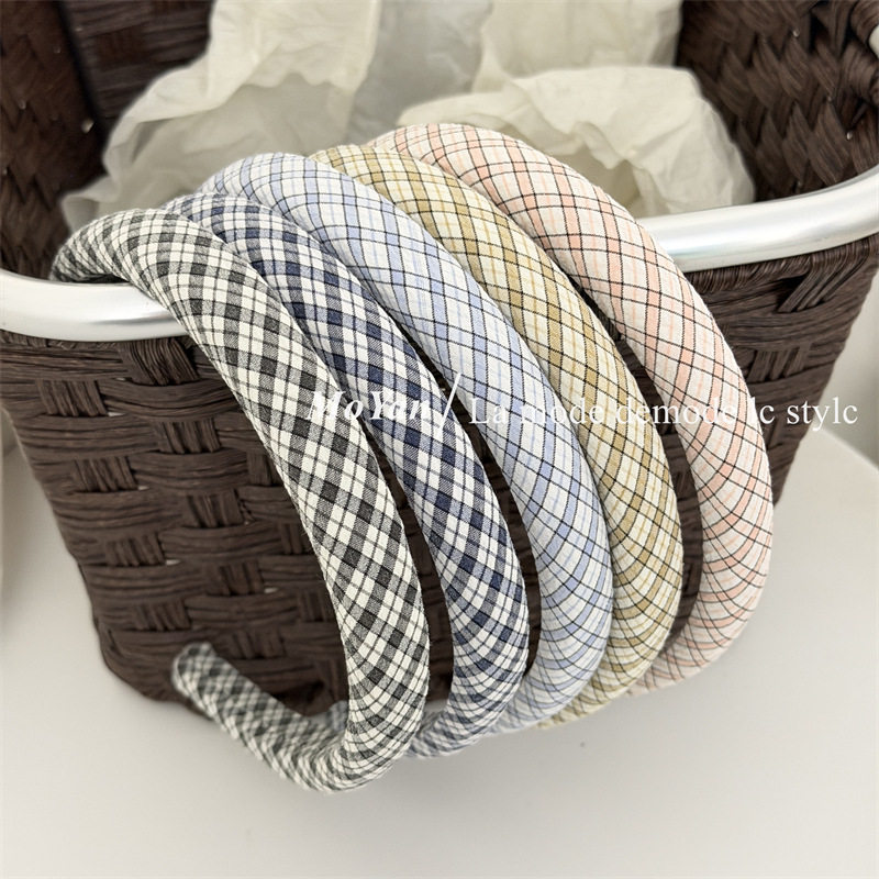 春夏清新格纹海绵发箍2026新款压发发卡高颅顶时尚洋气细头箍发饰,户外/登山/野营/旅行用品,旅行发卡,淘宝优惠券,粉丝福利购,淘宝优惠卷