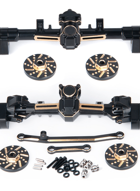 1/24遥控攀爬车SCX24金属桥90081 AXI00002 05 06黄铜门桥配重