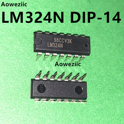 10个 LM324N 直插 DIP-14 1mA LM324 四路运算放大器IC 进口原装