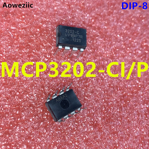 MCP3202-CI/P DIP-8 带SPI串行接口的2.7V双通道12位A/D转换器
