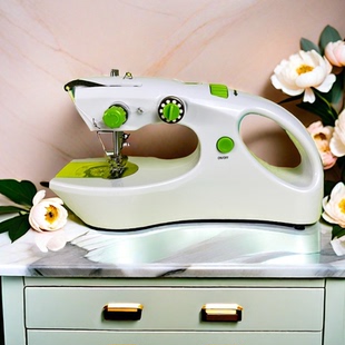 巧艺便携式新款家用电动手持缝纫机迷你全自动带脚踏手工裁缝机