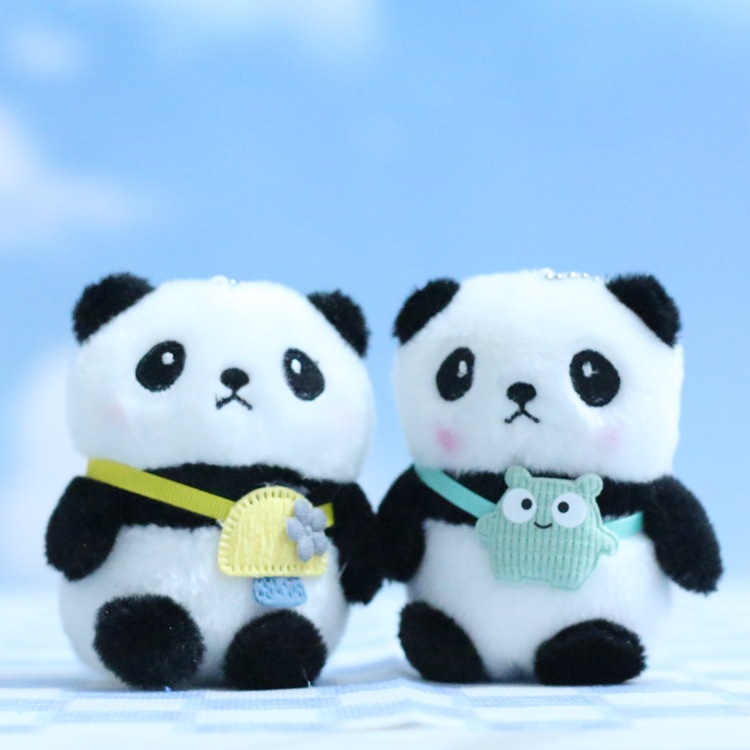 可爱萌小熊猫挂件卡通毛绒玩具公仔大熊猫娃娃玩偶包包挂饰钥匙扣