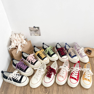 轻便板鞋 厚底增高学生薄款 松糕底小白鞋 女2026春秋爆款 透气帆布鞋