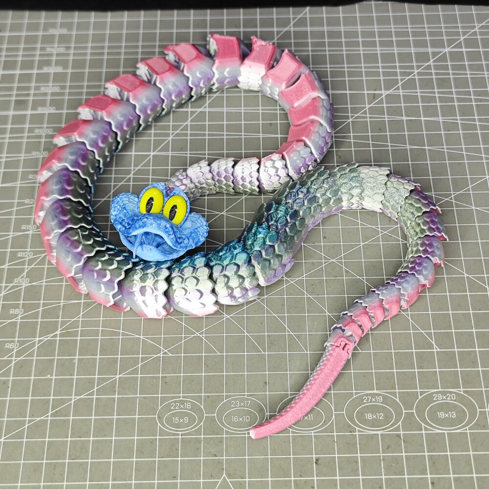 疯狂动物城2盖瑞蛇3d打印全关节可活动Gary蝰蛇玩具模型整蛊创意