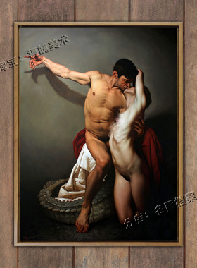 吻 the kiss roberto ferri 男女拥吻油画亲嘴挂画拥抱世界名画