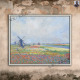 Rijnsburg 原野和风车Bulb monet挂画 Windmills near Fields and