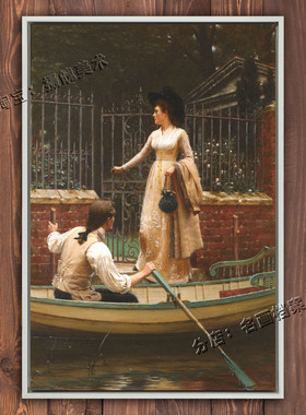 私奔 The Elopement 爱德蒙布莱尔莱顿 画 Edmund Blair Leighton