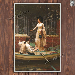 爱德蒙布莱尔莱顿 Elopement 画 Edmund Leighton 私奔 Blair The