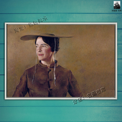 马加的女儿 Maga's Daughter 美式乡村女性肖像画 Andrew Wyeth