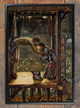 仁慈的骑士 The Merciful Knight 中世纪 骑士油画 救赎 装饰挂画